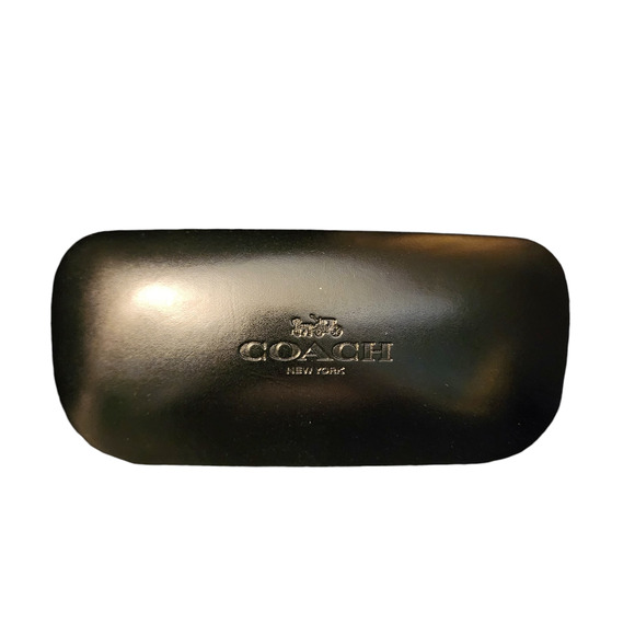 Coach Brand Black Leather High End Sunglasses / Eyeglasses Hard Case - Picture 3 of 6
